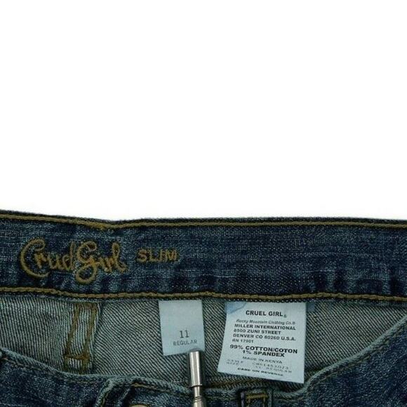 Cruel Girl Dakota Jeans Womens 11 Regular Slim Stretch Dark Wash Streetwear NWT - Picture 9 of 12